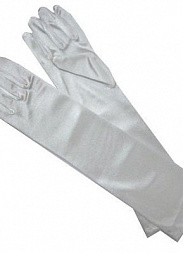 Белые длинные перчатки